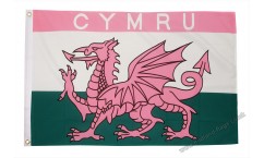 Pink Cymru Flags